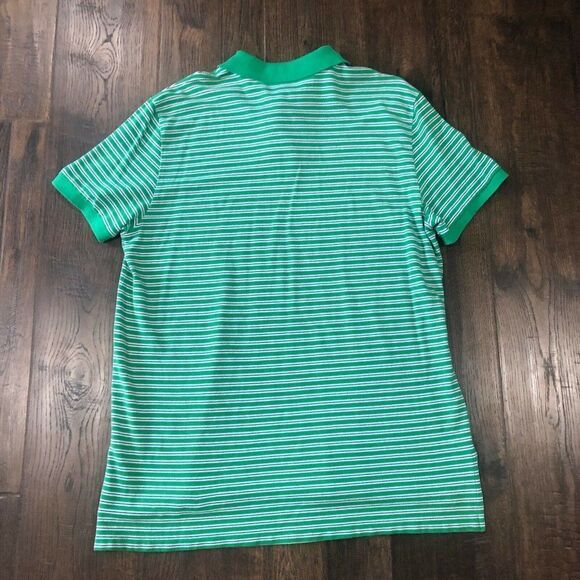 Vintage 90s Ralph Lauren Polo Jeans Mens XL USA Flag Weathered Pique Shirt Green - Picture 12 of 12